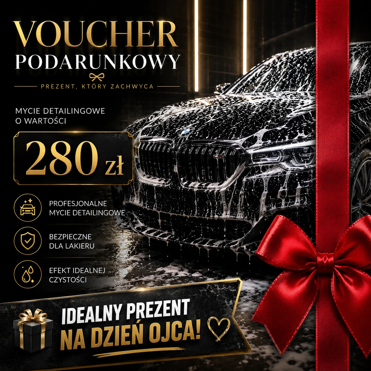 vouvher na myjnie ręczną na dzień ojca
