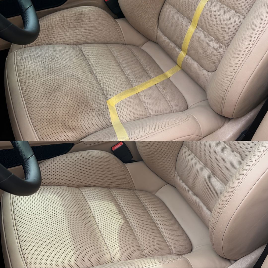 Czysta tapicerka samochodowa po praniu ekstrakcyjnym w Biela Auto Spa Kraków.
